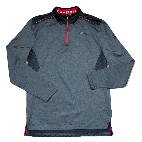 Spyder Active ProWeb Mens Large 1/4 Zip Pullover Jacket Sweatshirt Performance - Picture 1 of 9
